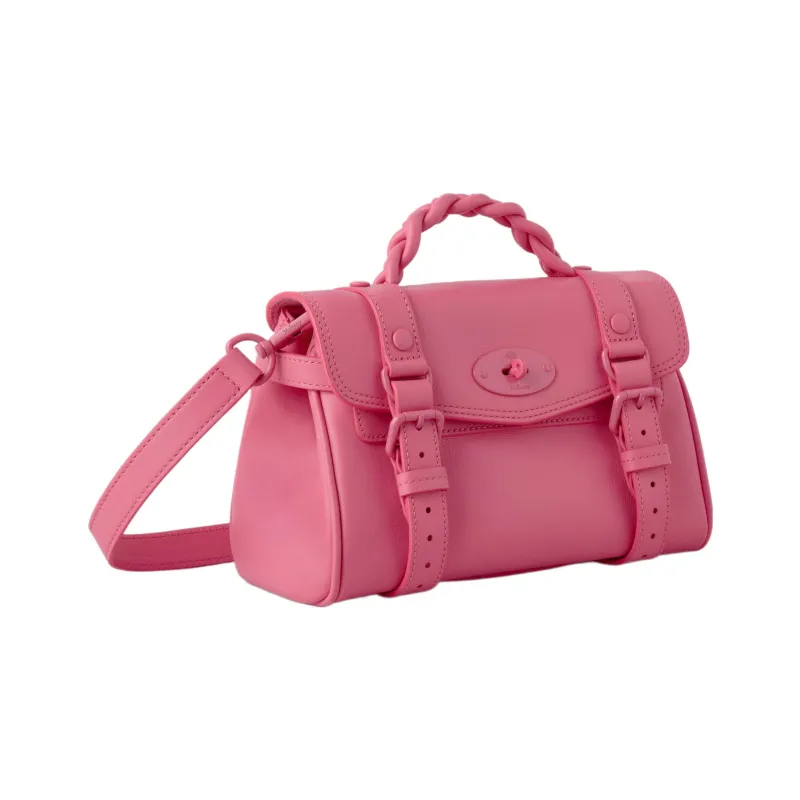 Mulberry Alexa Grained Calfskin Messenger Bag Shoulder Bag Crossbody Bag Handbag Mini Women's Crimson-1