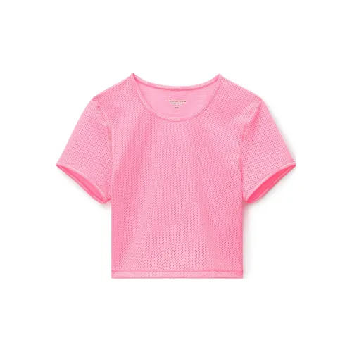 Alexander Wang Bodywear Series T-Shirts Women's Barbie Pink Color