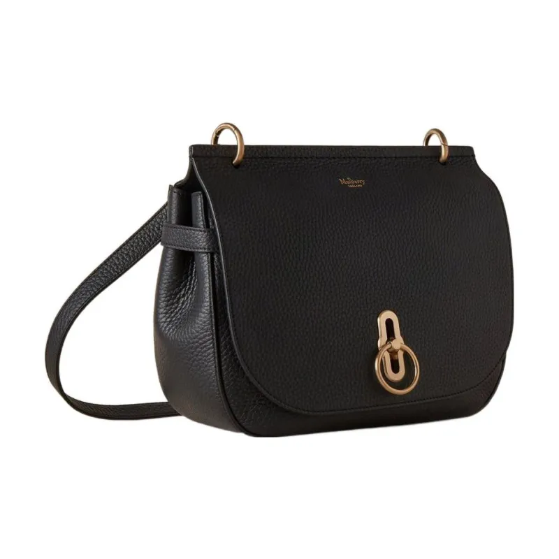 Mulberry Calfskin Crossbody Bag, Shoulder Bag Women's Black-2