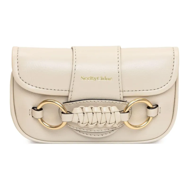 See By Chloe Bright Grain Goatskin Crossbody Fanny Pack Women's Beige-1