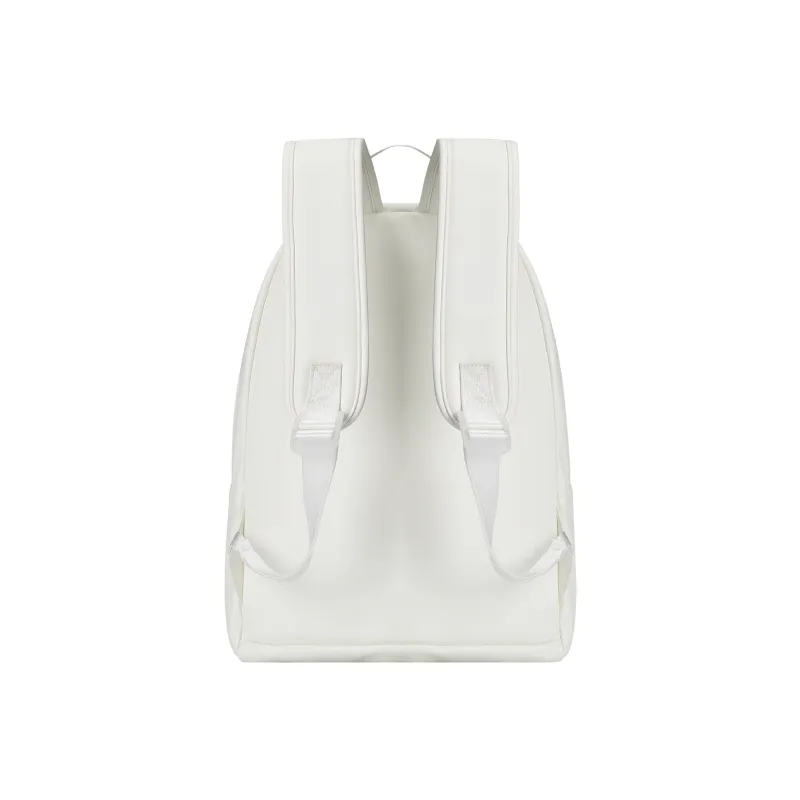 DRACONITE PU Students Backpack Regular Unisex Cream White-2