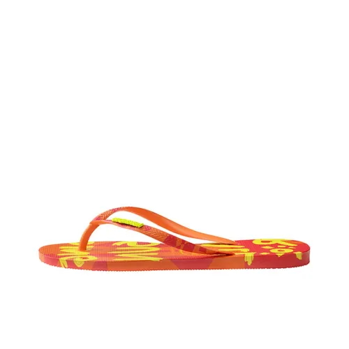 Havaianas Slim Summer Slide Slippers Women's Eggplant Orange