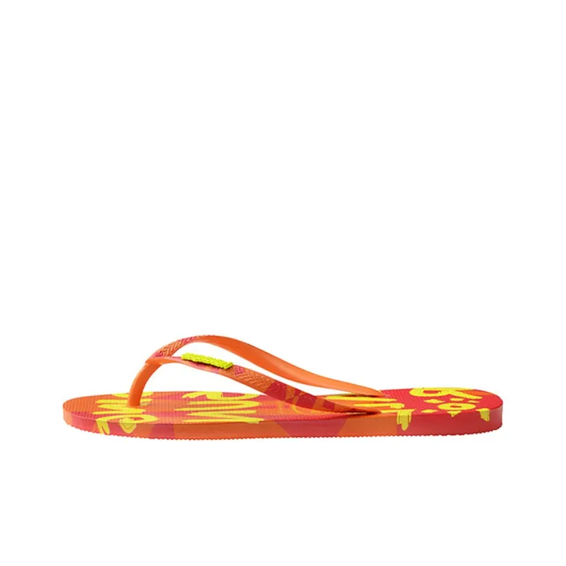 Havaianas Slim Summer Rubber Sole Slide Slippers Women's Pumpkin Orange-0