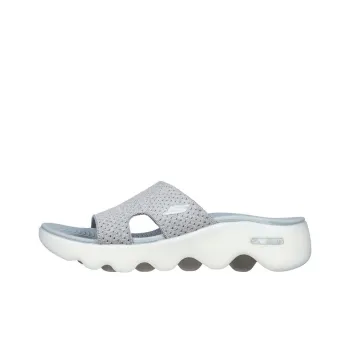 Skechers Go Walk Massage Fit Rubber Sole Slide Slippers Women's Gray