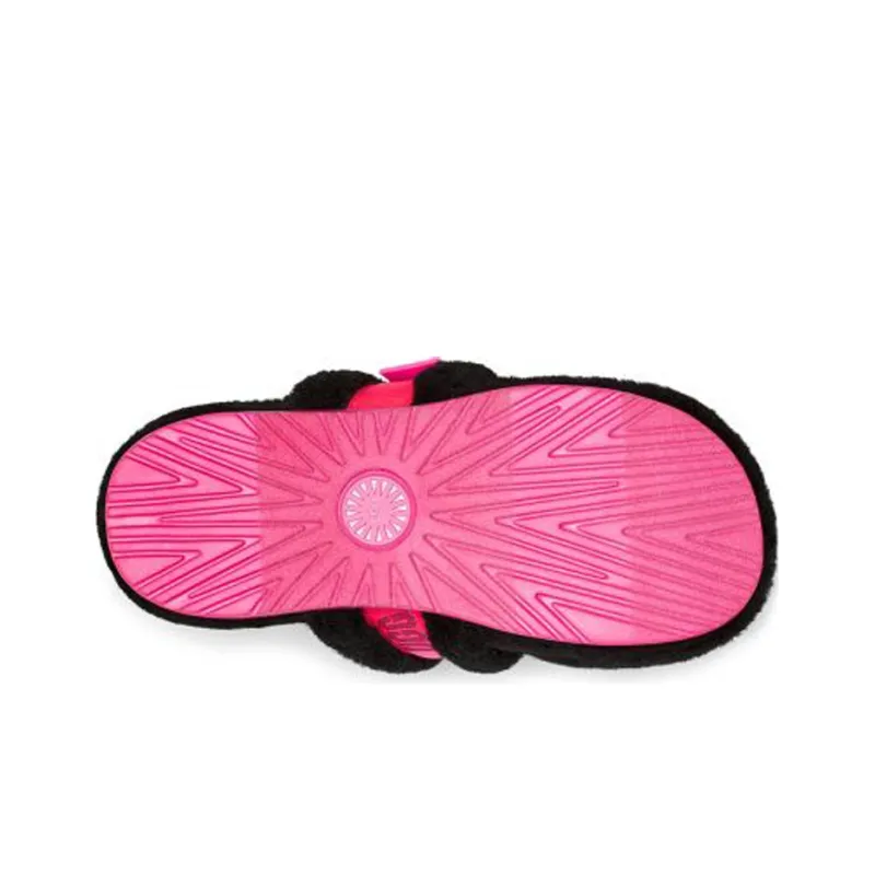UGG Rubber Sole Closed Toe Slippers Men's Black Pink-5