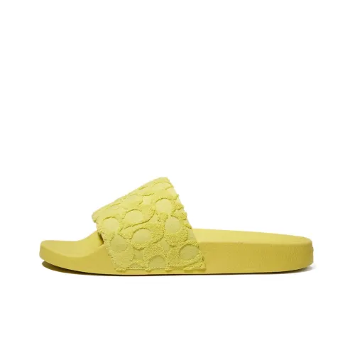 COACH Slip-Resistant Slide Slippers Men's Yellow