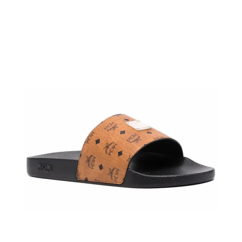 MCM Visetos Slide Cognac-2