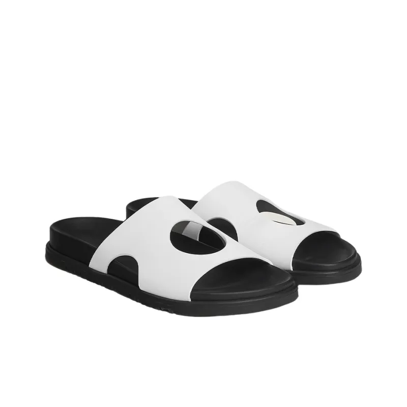 HERMES Slide Slippers Women's White-2