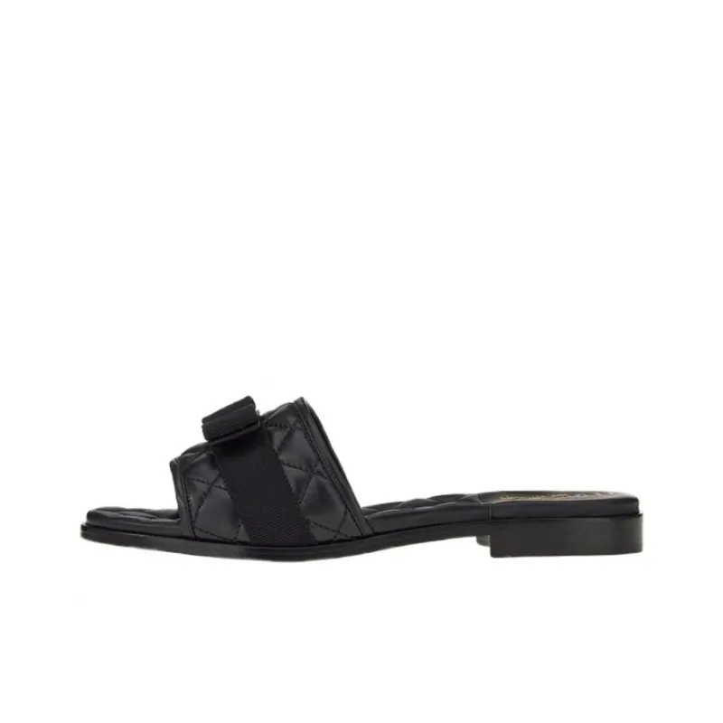 FERRAGAMO Vara Bow Quilted Slides-0