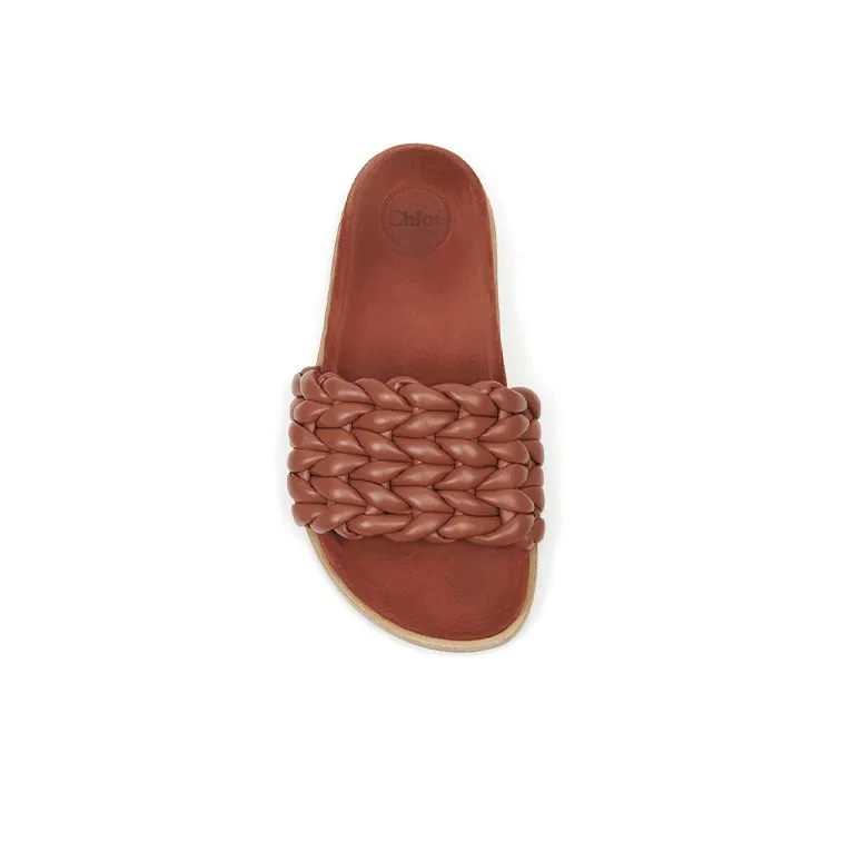 Chloe Kacey Slide Slippers Women's Red-3