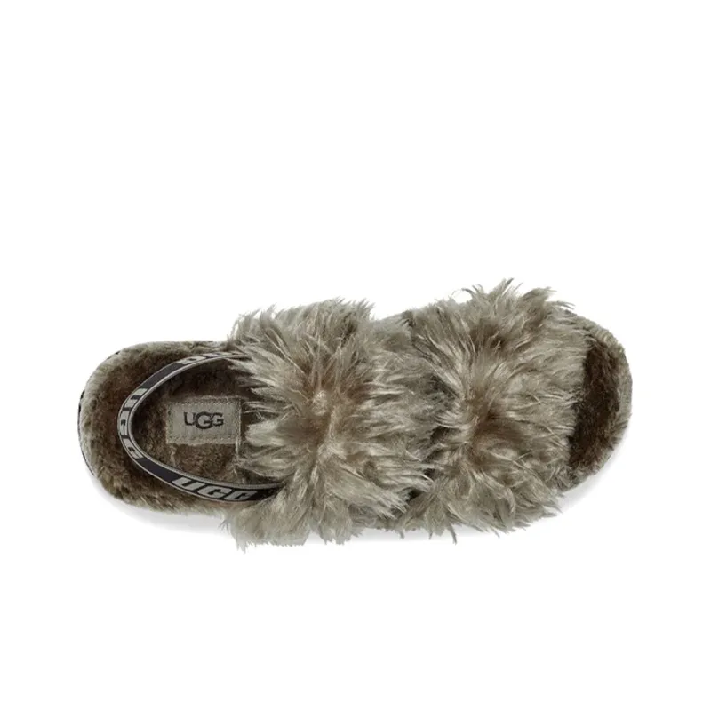 UGG Fluff Sugar Sandal Stylish Sandals Women's Olive-3