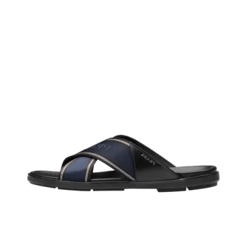 PRADA Slide Slippers Men's Black Blue