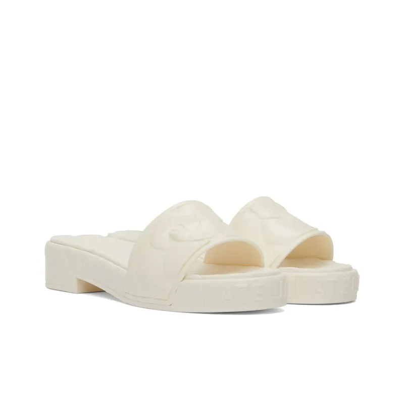 Valentino Atelier Slide Slippers Women's White-3