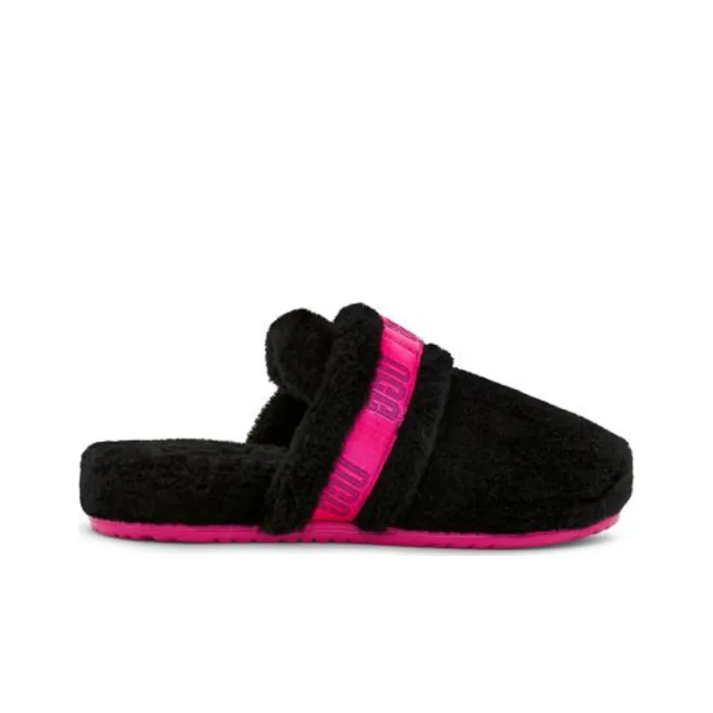 UGG Rubber Sole Closed Toe Slippers Men's Black Pink-1