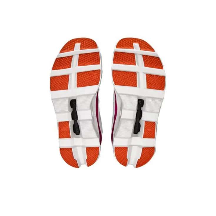 On CloudmOnster White Red Women's-5