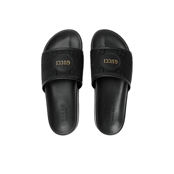 累積売上総額第１位【GUCCI★グッチ】GUCCI OFF THE GRID SLIDES GUCCI Off The Grid Slides Black US M 10.5 - POIZON
