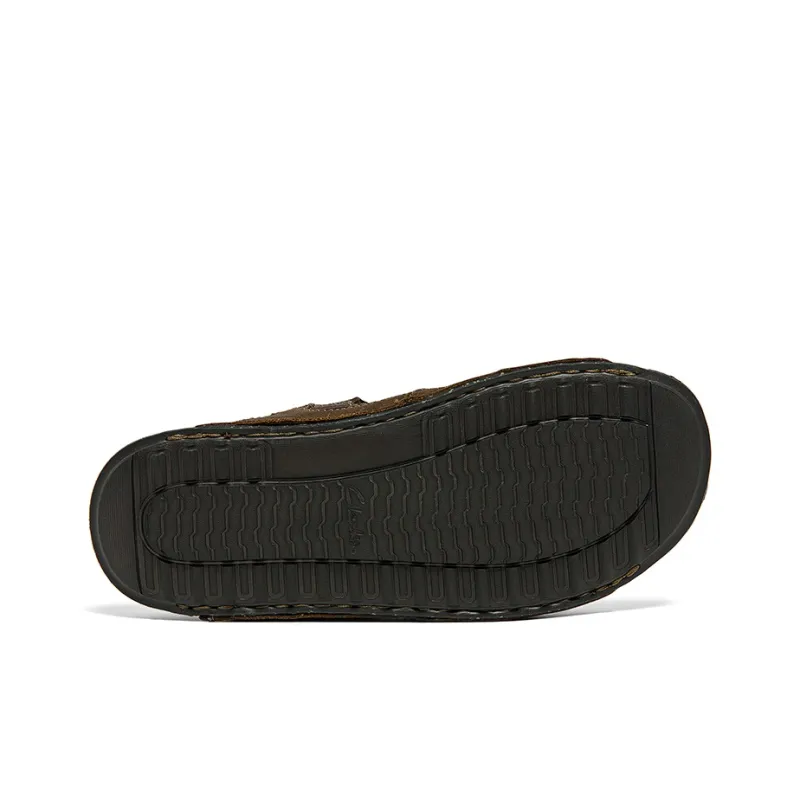 Clarks Slide Slippers Men Dark Brown-4