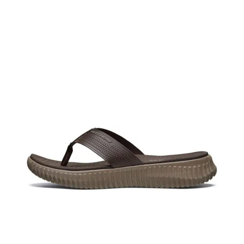 Skechers Elite Flex Slide Slippers Men Brown