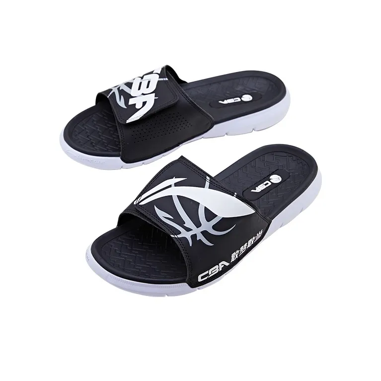 LiNing Rubber Sole Slide Slippers Unisex Black-2
