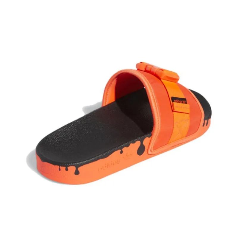 Pouchylette Women's Adidas Originals Slides 'Paint Drip Solar Red' Women's-3