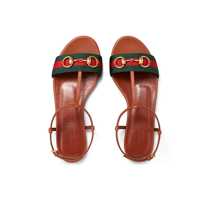 GUCCI Strap Sandals Women's Brown-3
