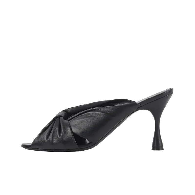 Balenciaga Small High Heels Black Slippers Women's-0