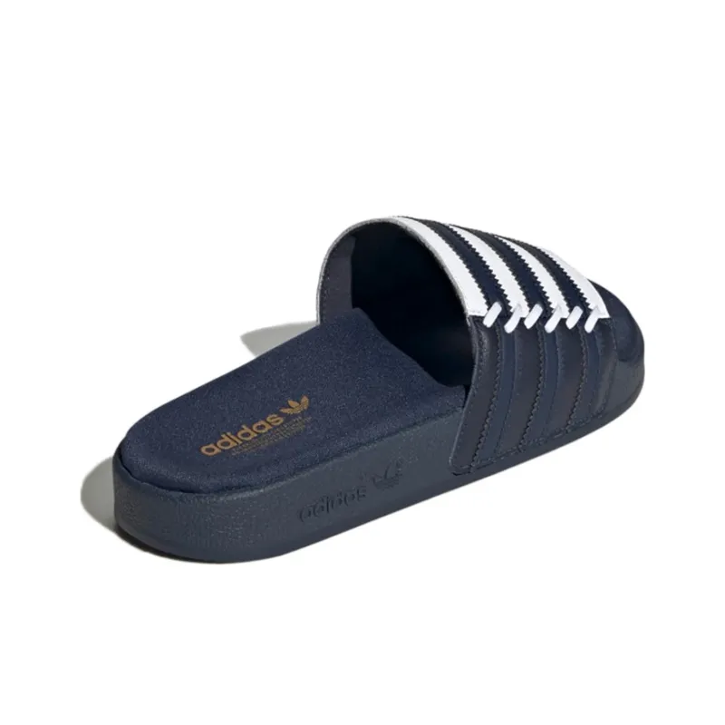 Adilette Women's Adidas Originals Slide 'Stitched - Collegiate Navy' Women's-3