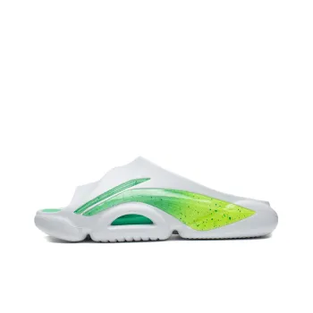 LiNing Speed 8 Quiet Slip Resistant Abrasion Resistant Slide Slippers Men's White Green