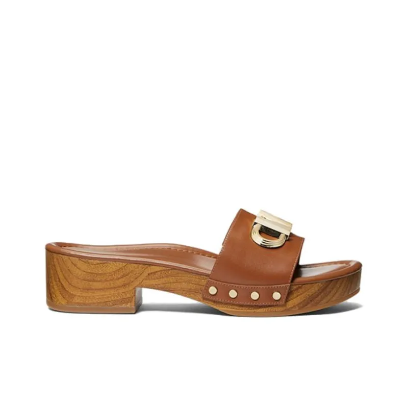 MICHAEL KORS Abrasion Resistant Slide Slippers Women's Brown-1