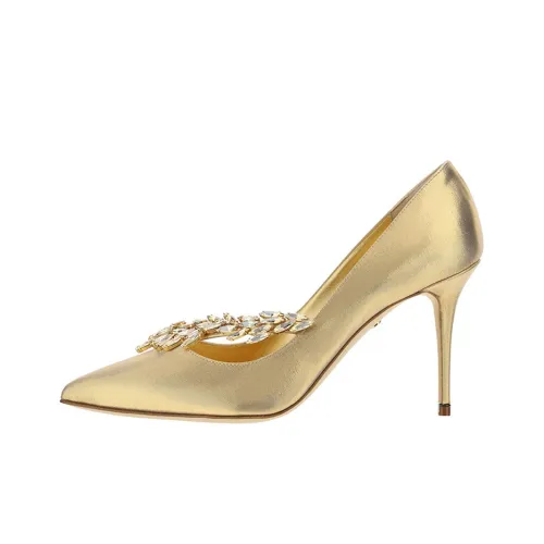 MANOLO BLAHNIK High Heels Women's Gold