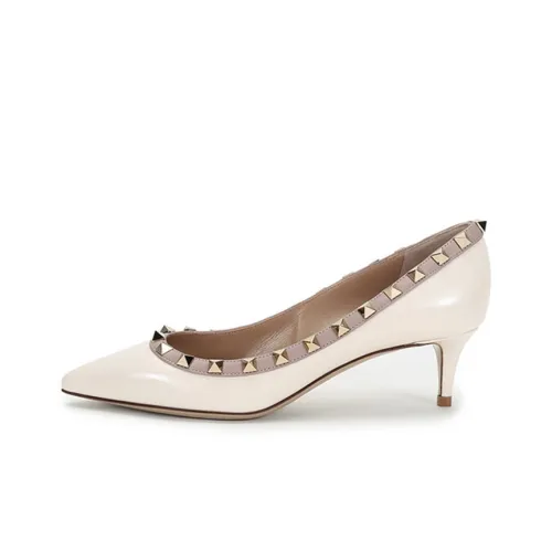 Valentino Rockstud High Heels Women's Light Ivory