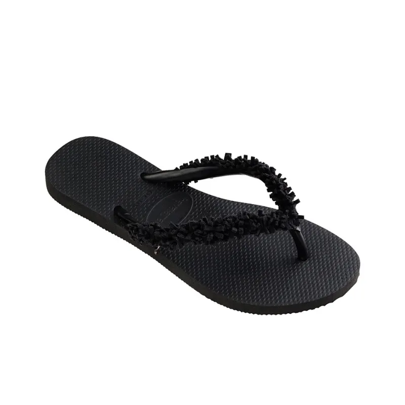 Havaianas Slim Fringe Stylish Sandals Women's Fireburst Black-3