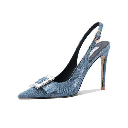 Lily Wei High Heels Women's Denim Blue