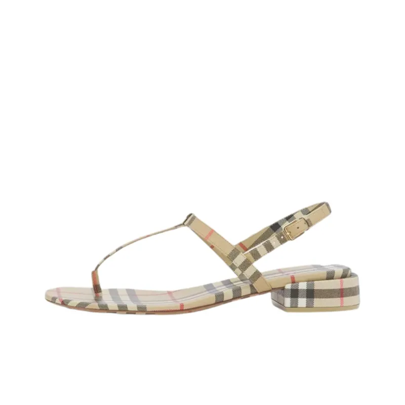 Burberry Vintage Strap Sandals Women's Beige-0