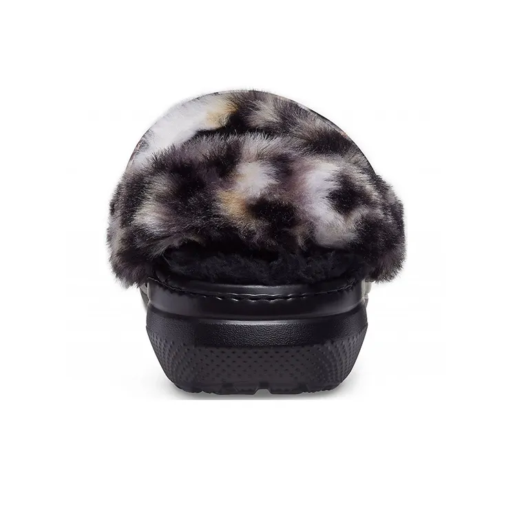 Crocs Classic Fur Sure 'Lined Animal Oreo' Women's-5