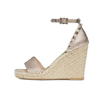 Valentino Rockstud One Strap Sandals Women's Metallic