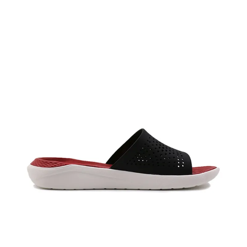 Crocs LiteRide Slides 'Red Black White'-1