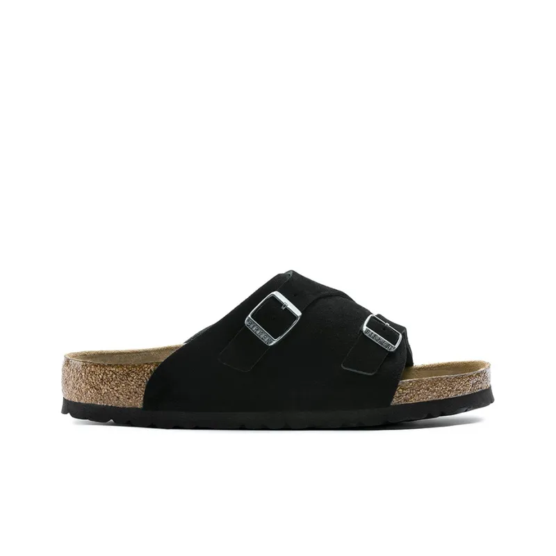 Birkenstock Zrich Soft Footbed Suede Leather Sandals 'Black'-1