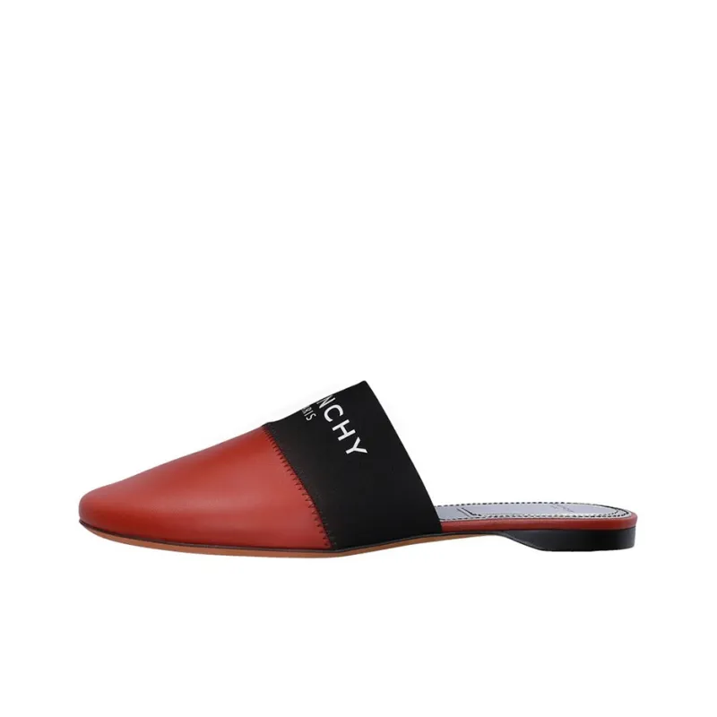 Givenchy Closed Toe Slippers Women's Black Red-0