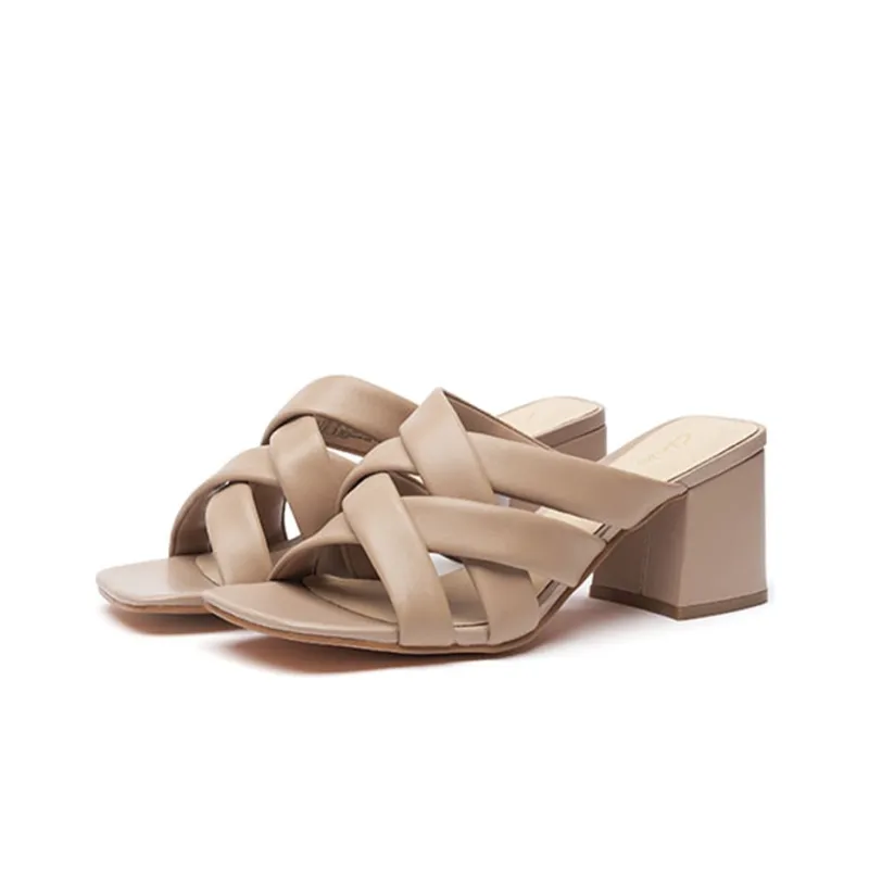 Clarks Slide Slippers Women's Light Pink-2