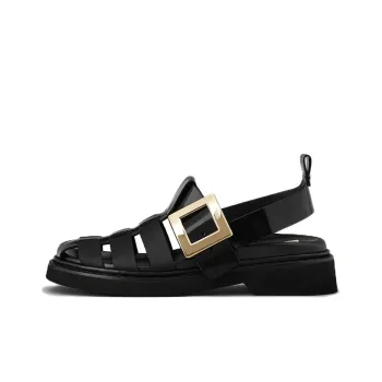 Roger Vivier Rangers Roman Sandals Women's Black
