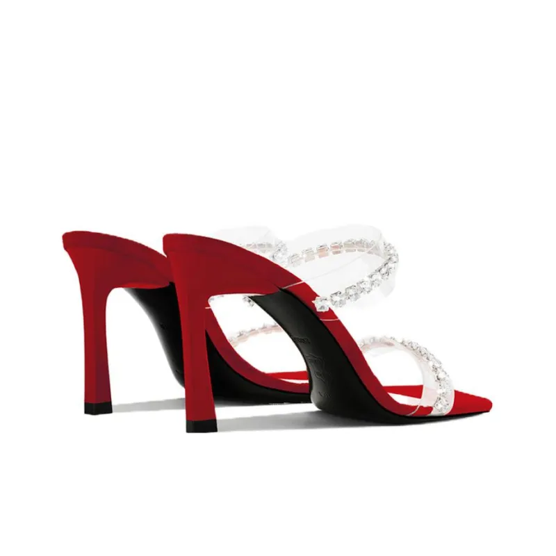 SHUDAIER Slide Slippers Women's Red-2