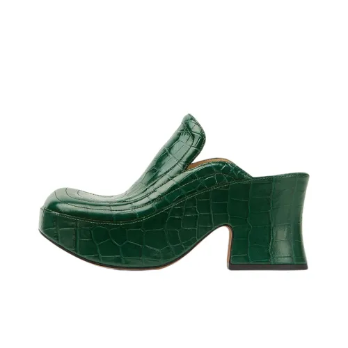 Bottega Veneta Wedge Clog Dark Green Women's