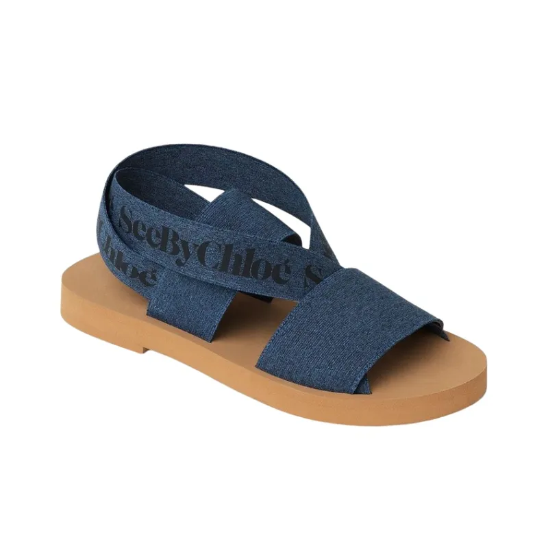 See By Chloe Tessie Strap Sandals Women's Denim Blue-2