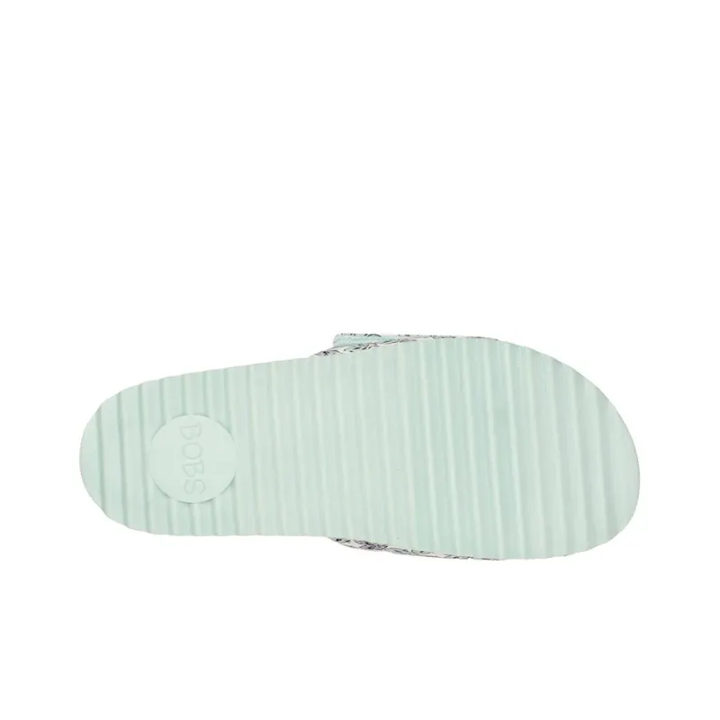 Skechers Bob's Slide Slippers Women's White/Green/Multicolor-4