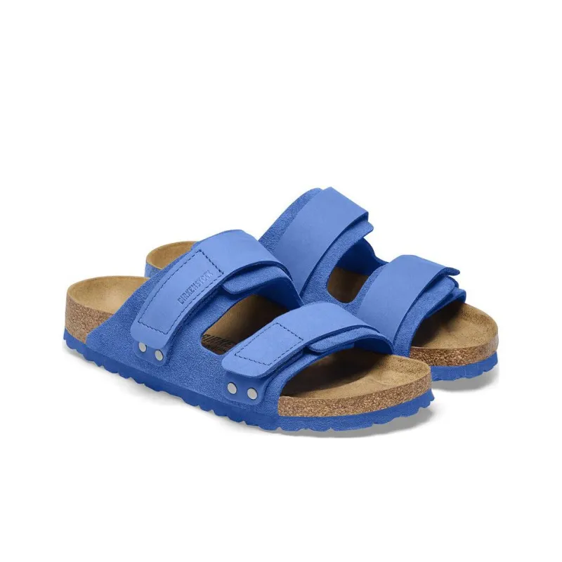 Birkenstock Slide Slippers Unisex Blue Brown Narrow Fit-2