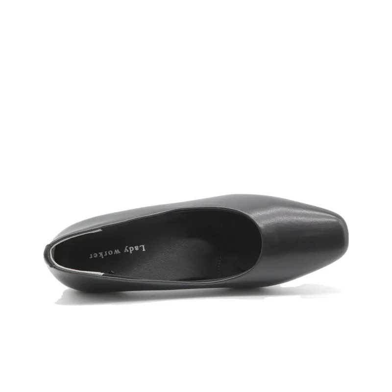 Asics Block Heel High Heels 5.5cm Women's Black-3