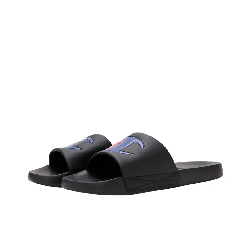 Champion Campus Sports Slippers Unisex Black-1