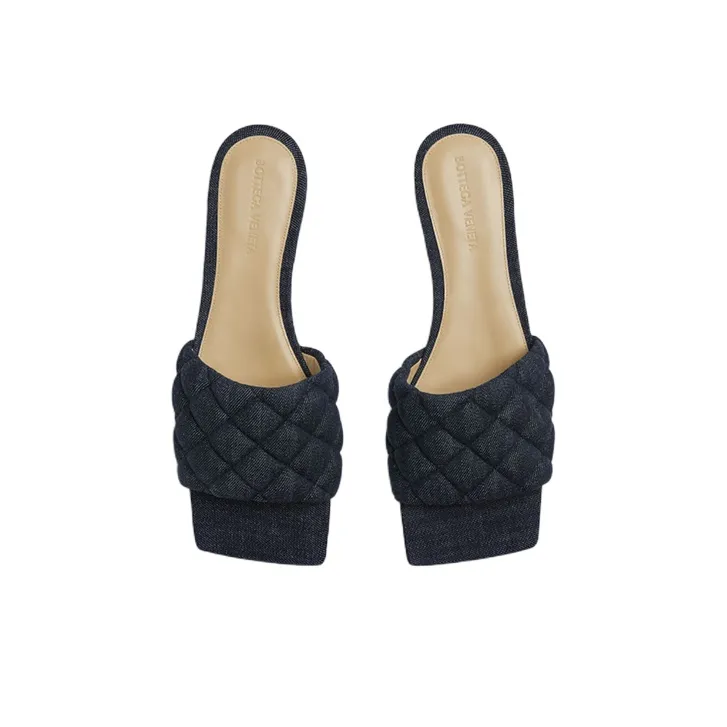 Bottega Veneta Padded Quiet Slide Slippers Women's Indigo-3