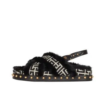 BALMAIN Strap Sandals Unisex Black